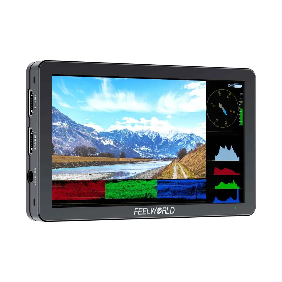 FeelWorld Broadcast Monitor T6 6 pouces moniteur avec batterie