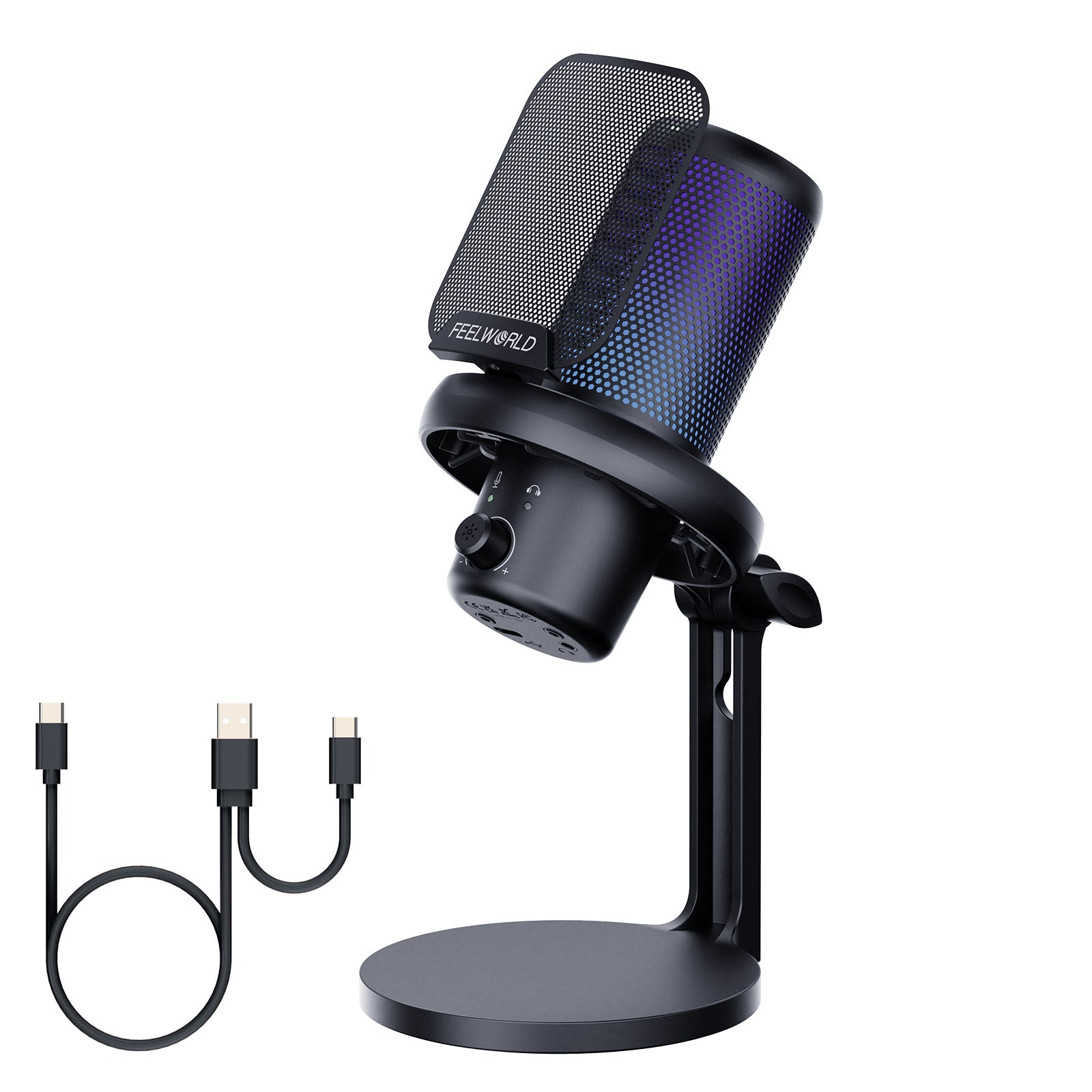 FeelWorld VM1 micro condenseur USB noir avec pied