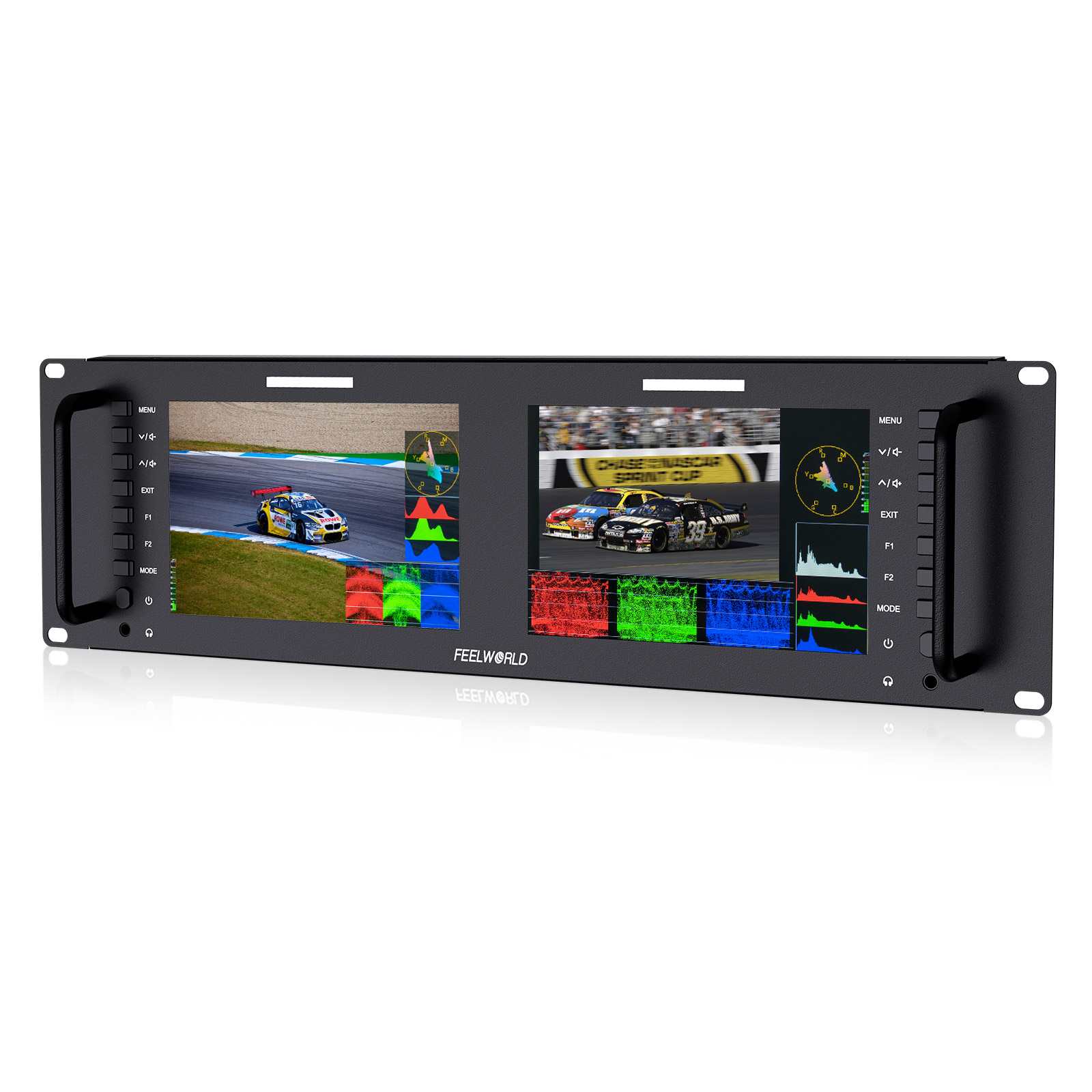 FeelWorld D71 Plus moniteur rack double 7" 3RU SDI HDMI