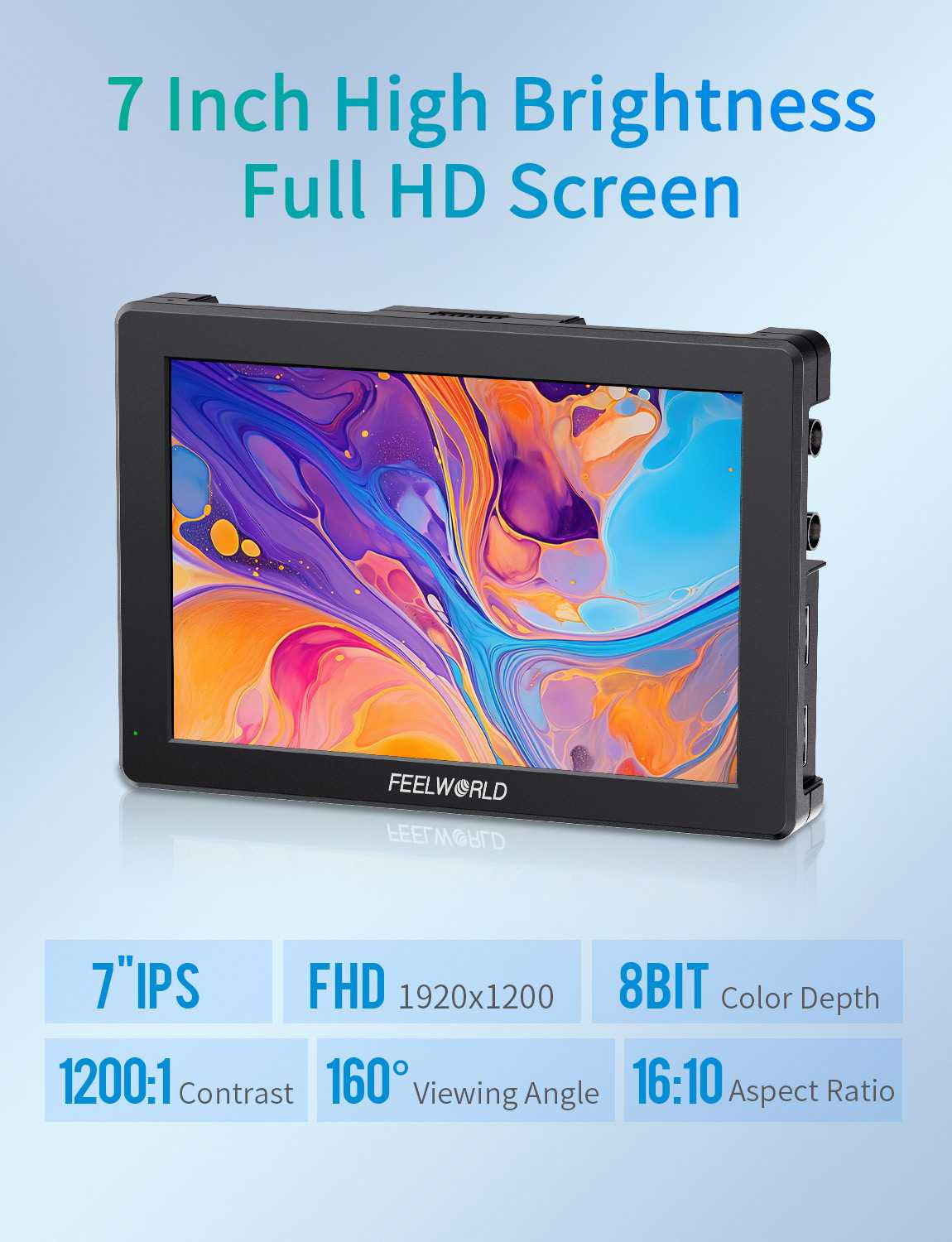 FeelWorld T7S PRO Moniteur 7" 2000 nits SDI HDMI + Batterie