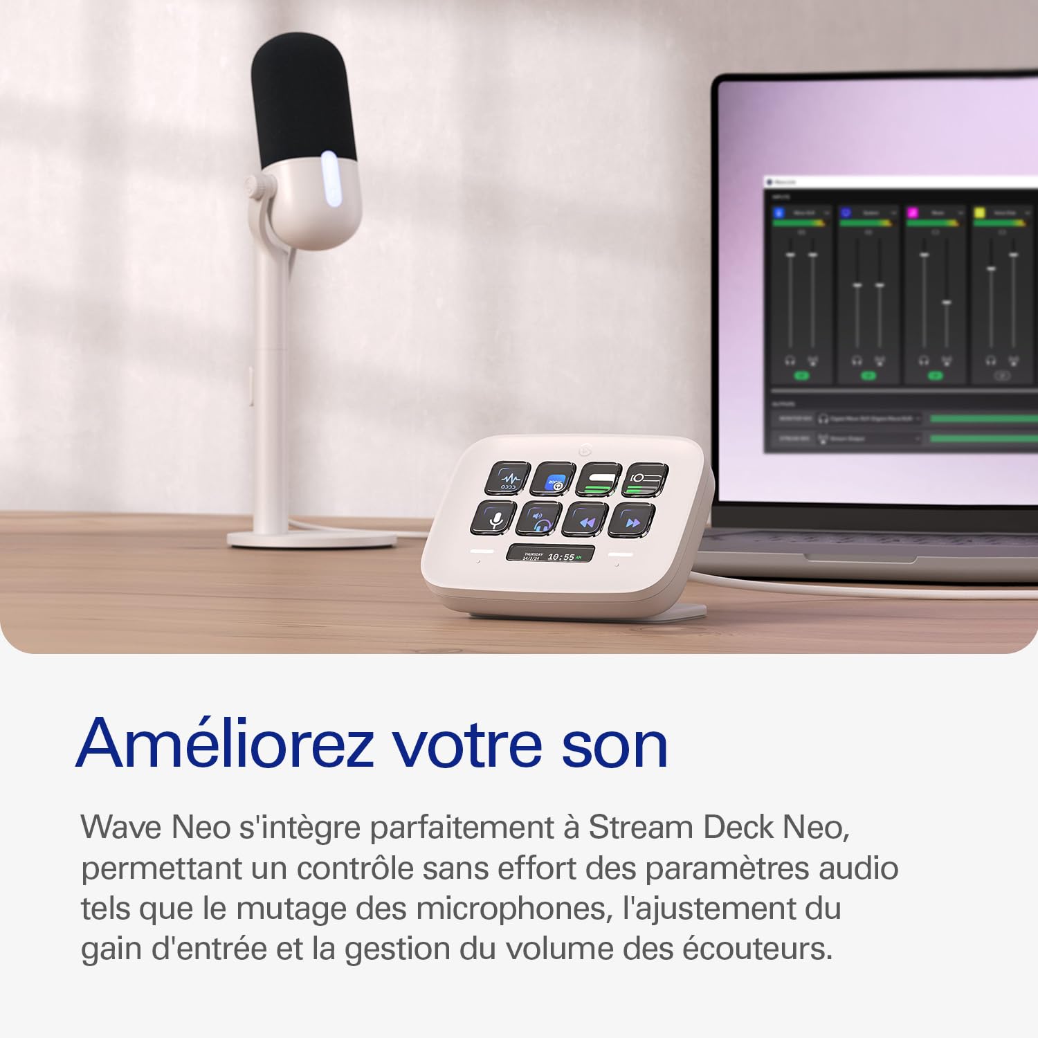 Elgato Wave Neo micro USB à condensateur streaming