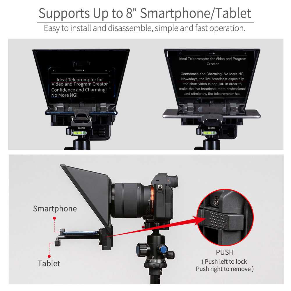 FeelWorld TP2A prompteur 8" tablette smartphone DSLR