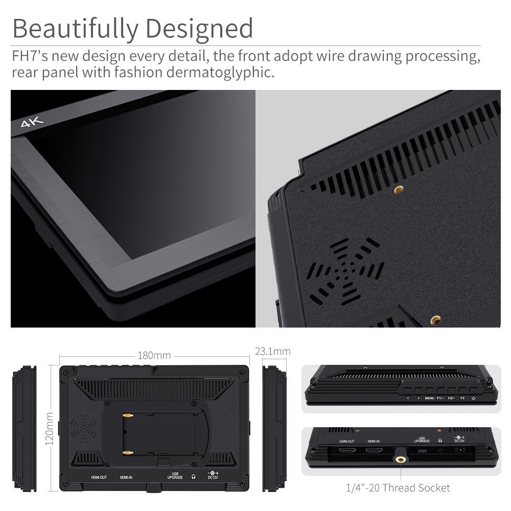 FeelWorld FH7 moniteur vidéo 7 pouces Full HD HDMI 4K