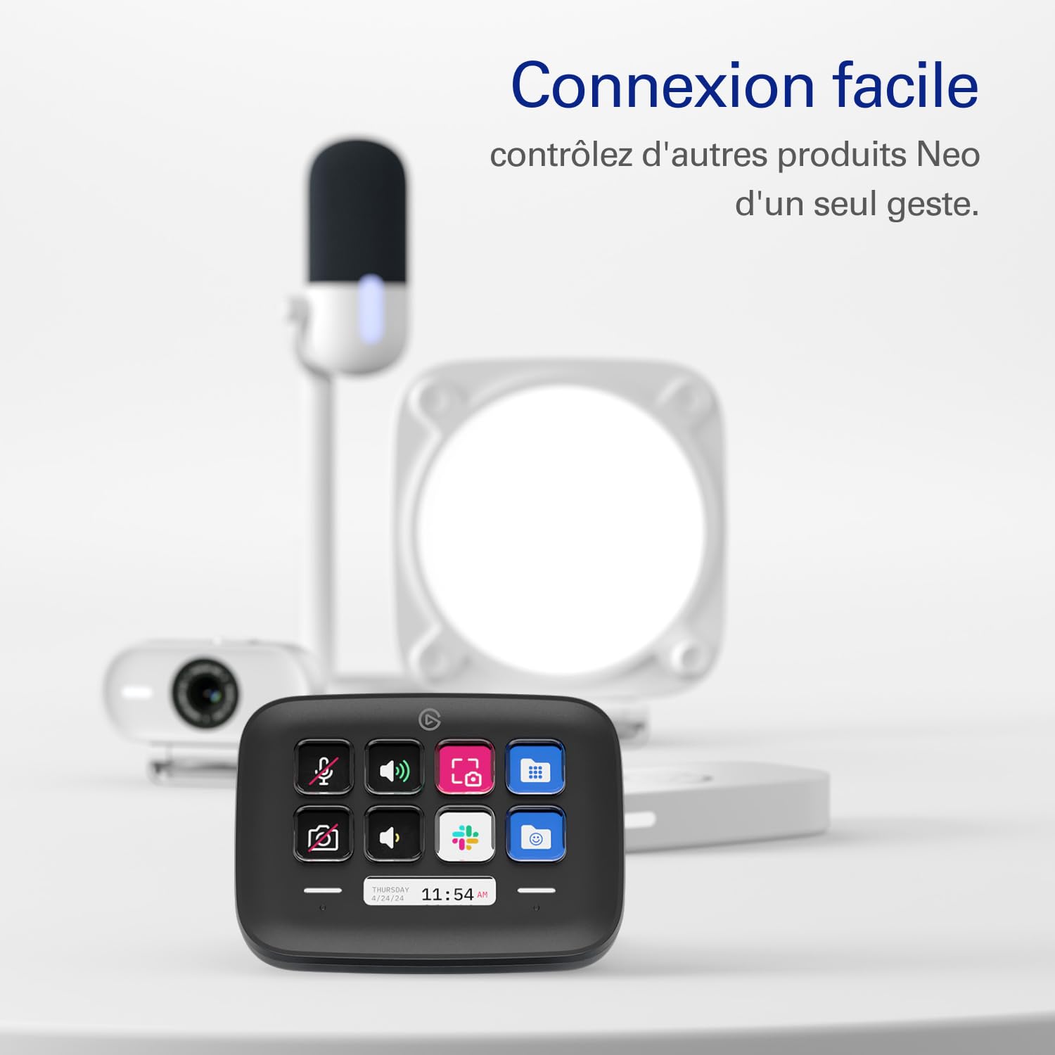 Elgato Stream Deck Neo Contrôleur 8 Touches LCD Noir