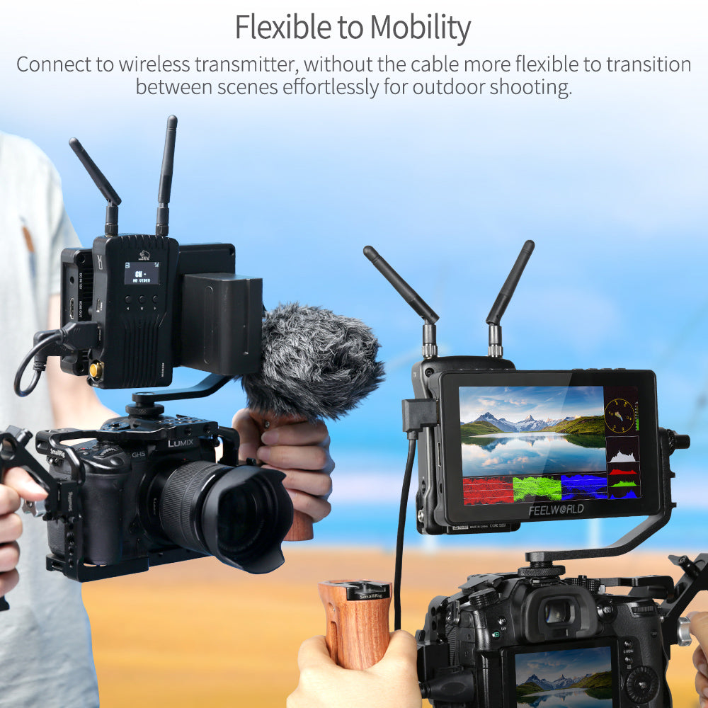 FeelWorld F5 PRO V4 moniteur terrain 6 pouces tactile + batterie F750