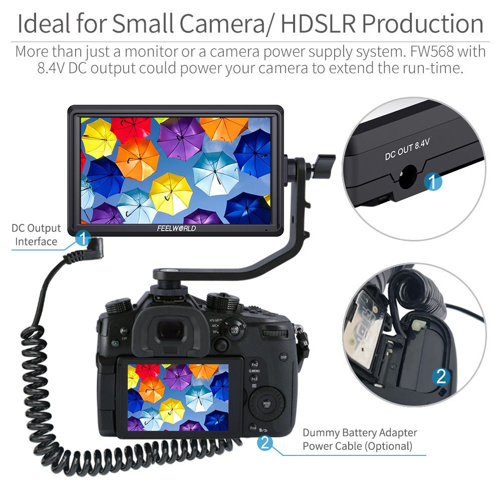 FeelWorld FW568 V3 moniteur caméra 6" HDMI Full HD