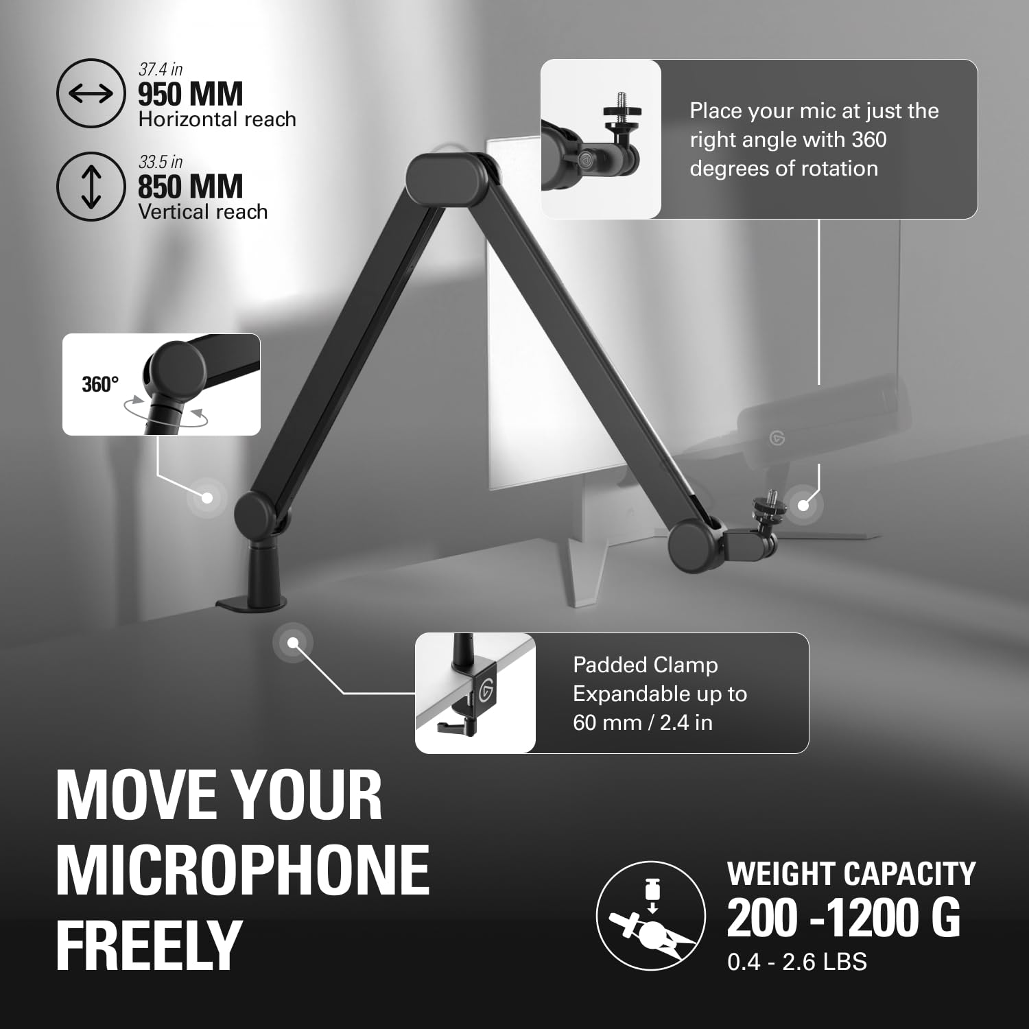 Elgato Wave Mic Arm MK.2 bras micro studio métal