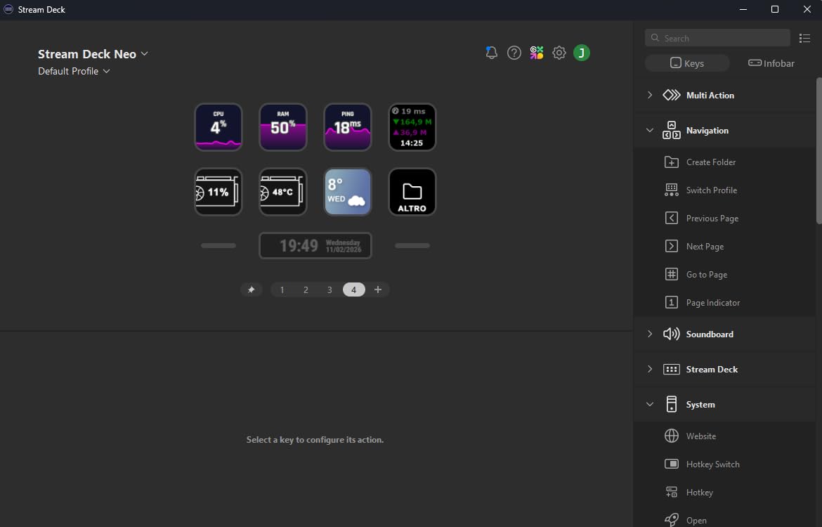 Elgato Stream Deck Neo contrôleur 8 touches USB