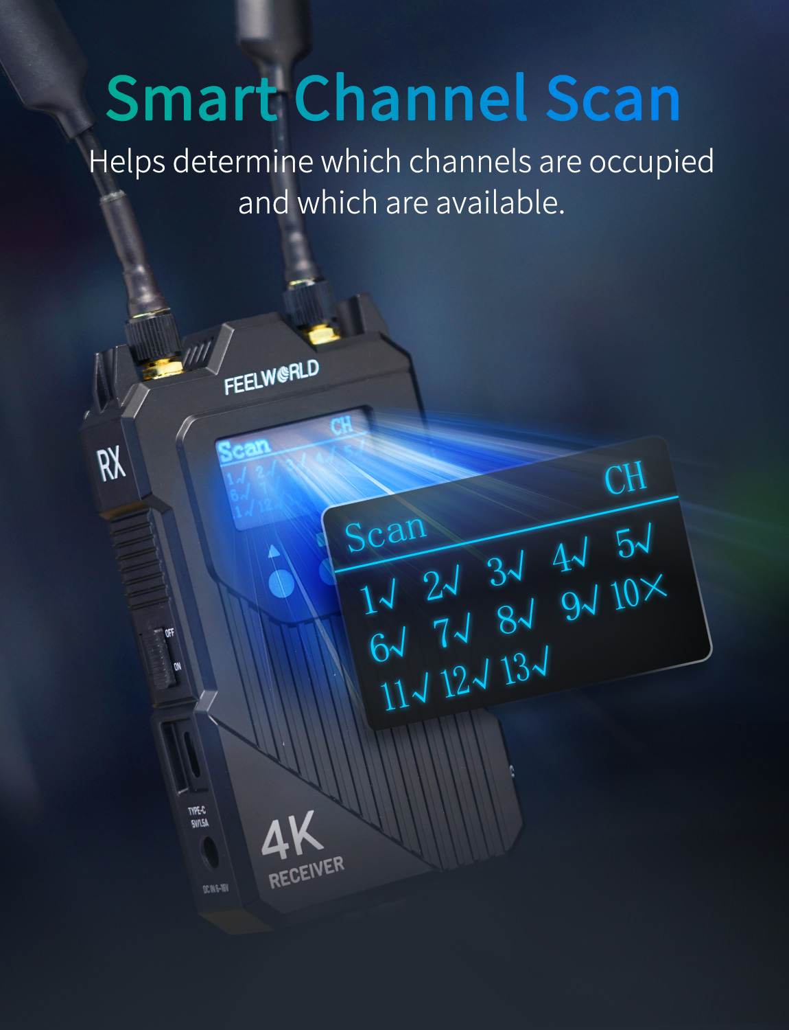 FeelWorld WT1H transmetteur vidéo sans fil 4K HDMI + intercom