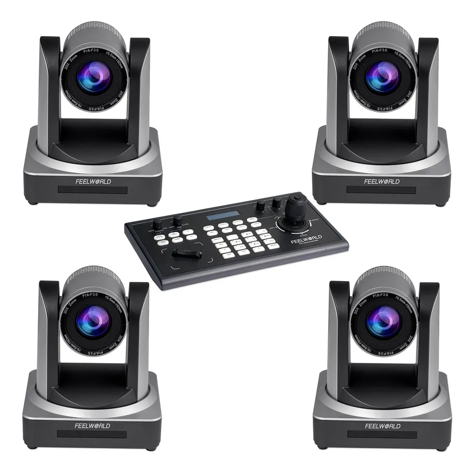 FeelWorld KBC10 + 4x POE20X kit caméras PTZ direct