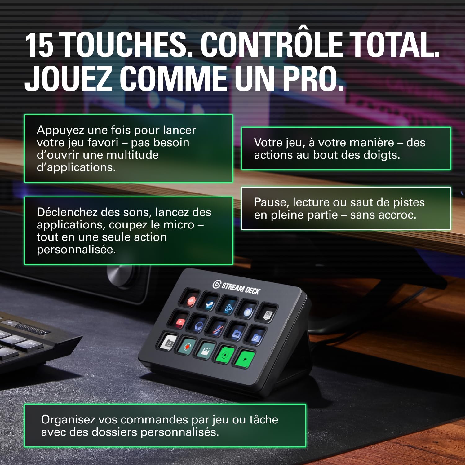 Elgato Stream Deck MK.2 contrôleur studio noir 15 touches