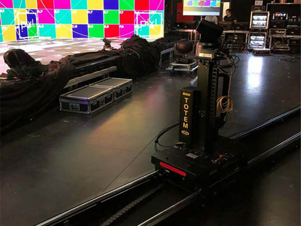 Tecnopoint Tuning Floor Dolly 400 + Totem 50 rail PTZ
