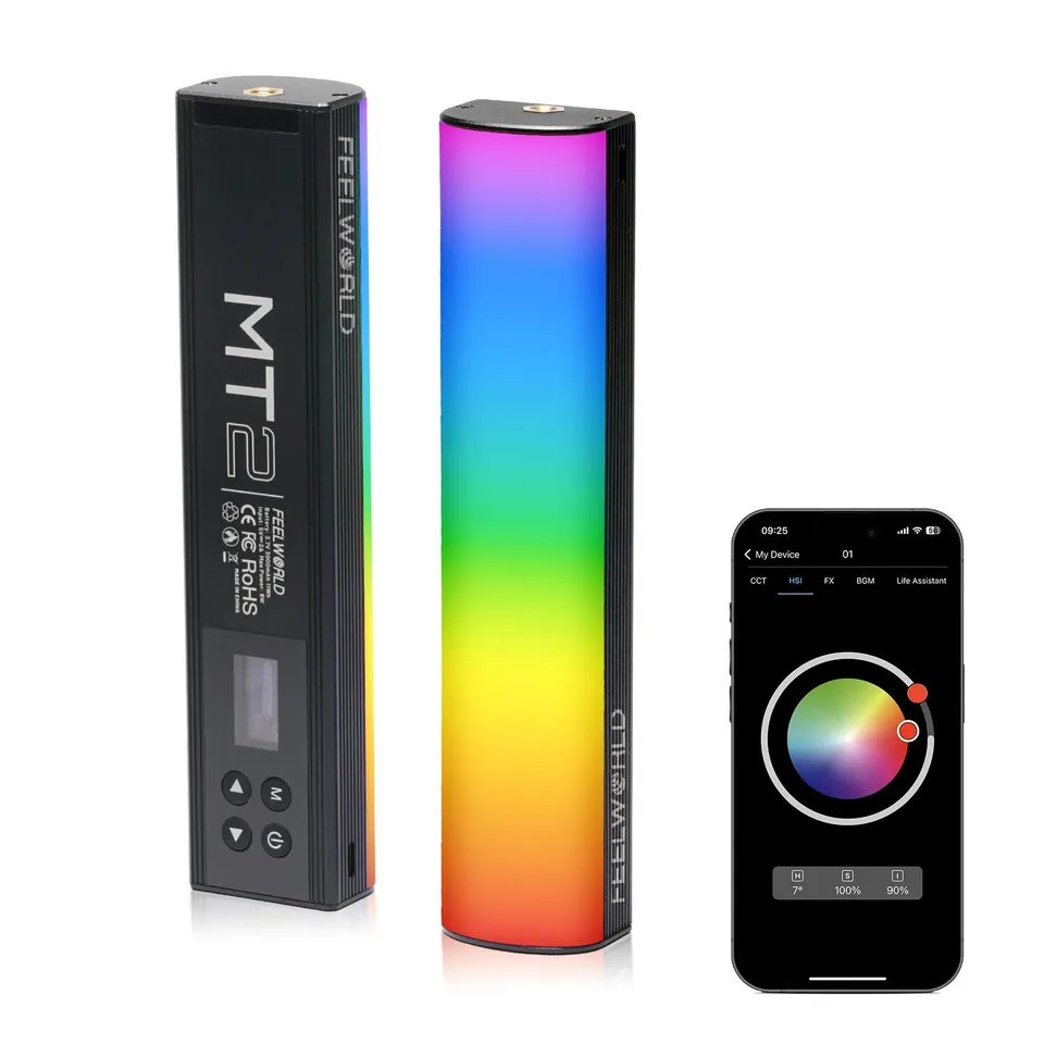 FeelWorld MT2 bâton LED RGB 360° torche vidéo portable