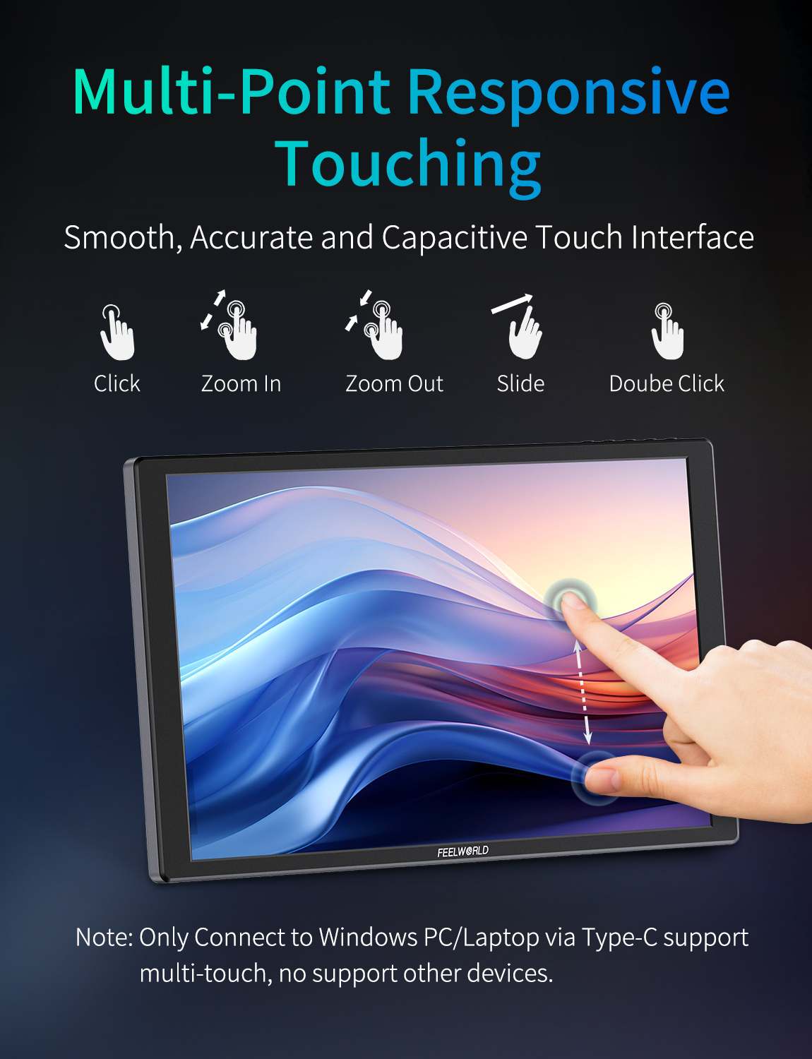 FeelWorld D10 moniteur portable tactile 10,1" FHD IPS