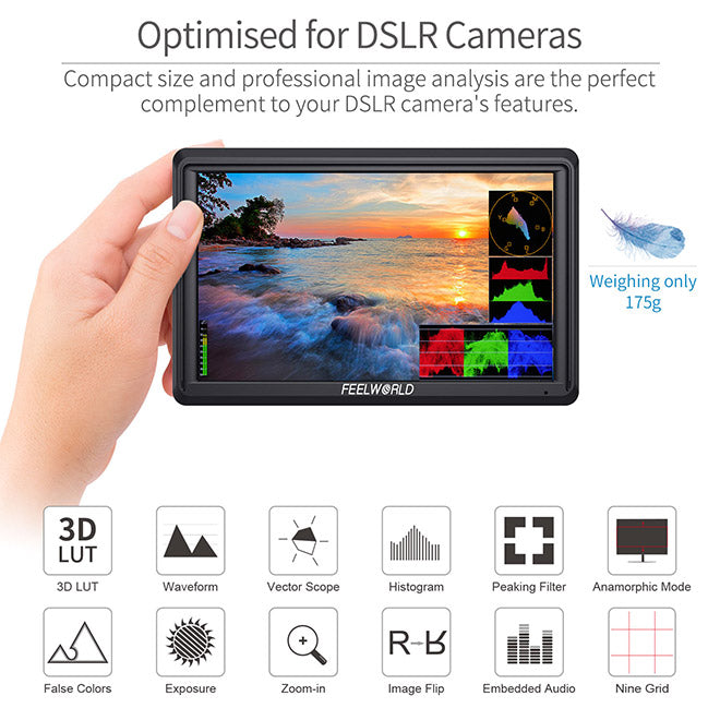 FeelWorld FW568 V3 moniteur caméra 6" HDMI Full HD