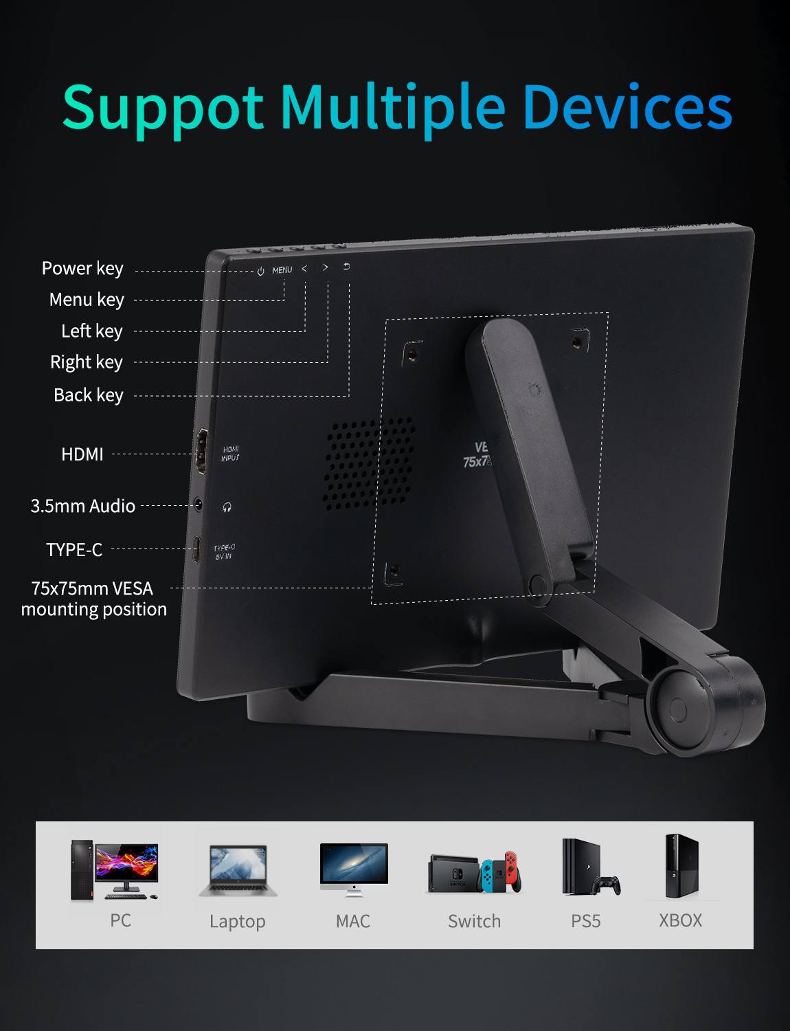 FeelWorld D10 moniteur portable tactile 10,1" FHD IPS