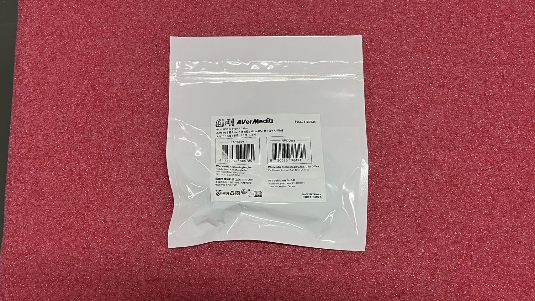 AVerMedia Live Gamer câble Micro USB Type-A GC311 GC513