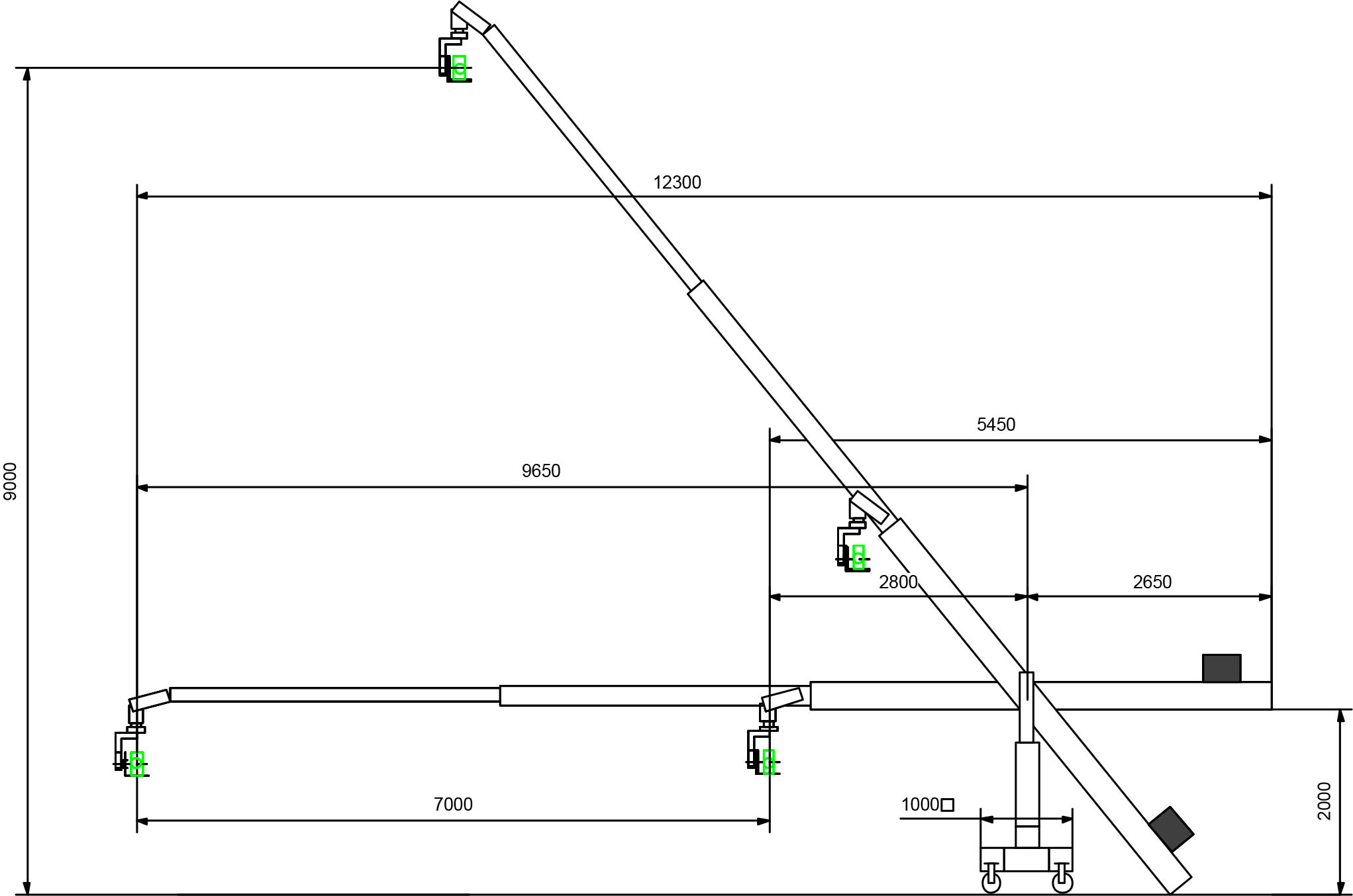 Tecnopoint Standard Excalibur 30-3 grue télescopique broadcast