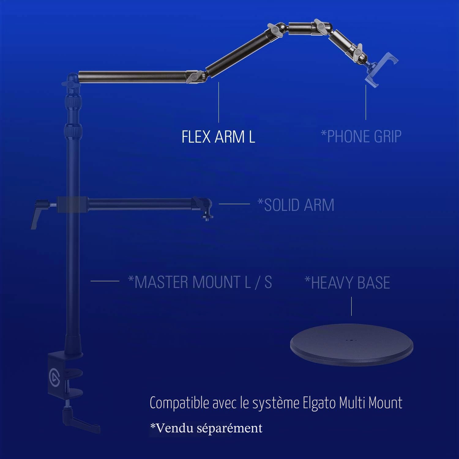 Elgato Multi Mount Flex Arm L bras articulé 57 cm