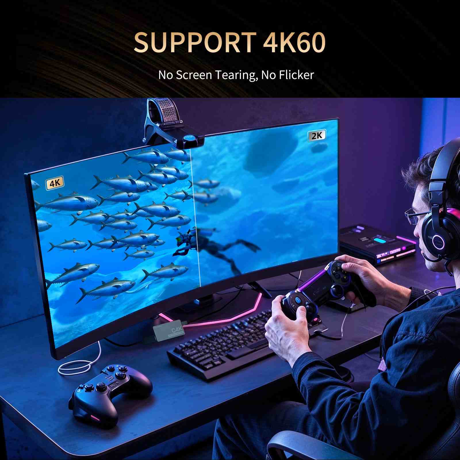 FeelWorld C4K carte de capture 4K 60Hz HDMI USB-C