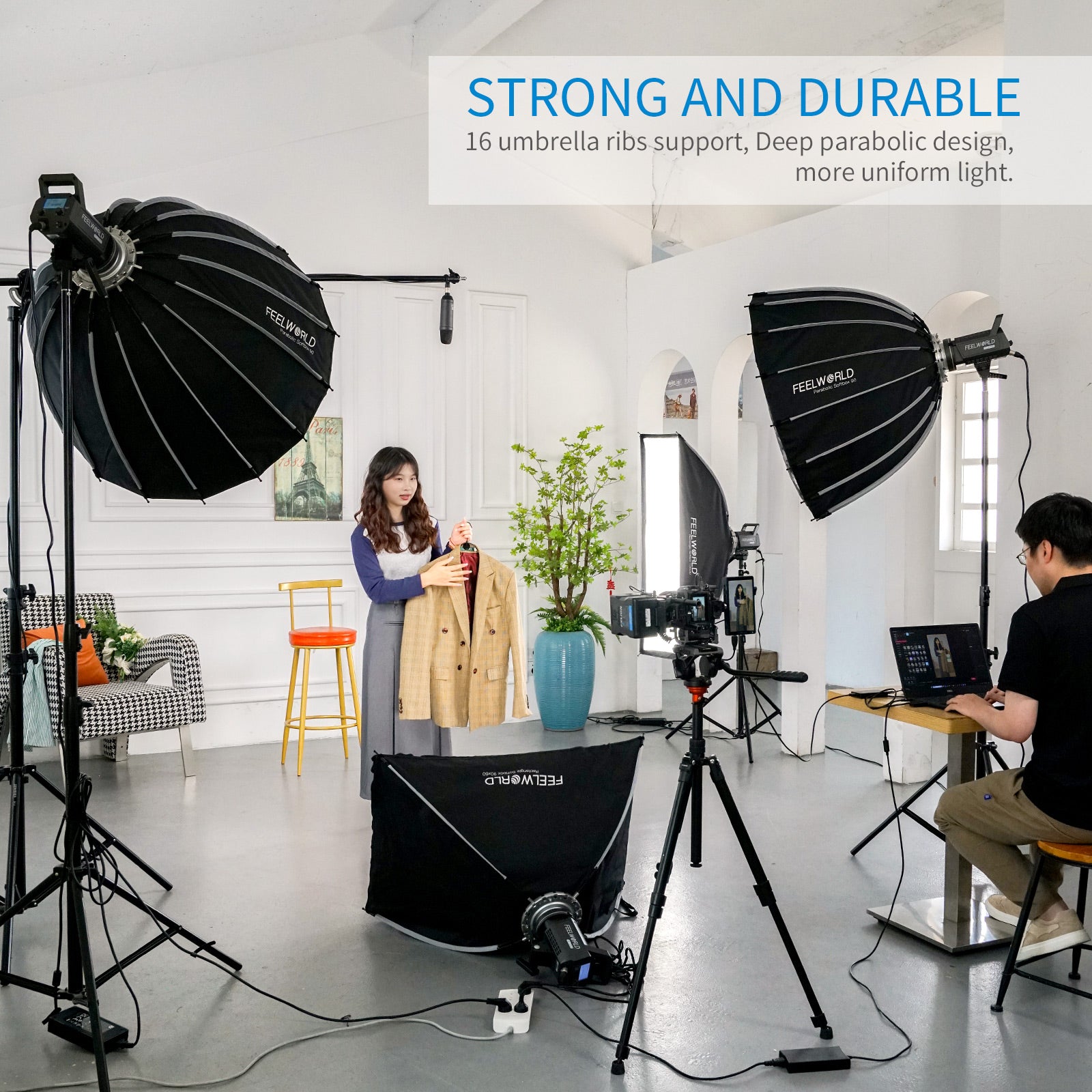 FeelWorld FSP90 V2 softbox parabolique 90cm monture Bowens
