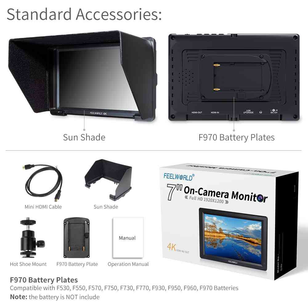 FeelWorld T756-ABA moniteur terrain 7" Full HD HDMI