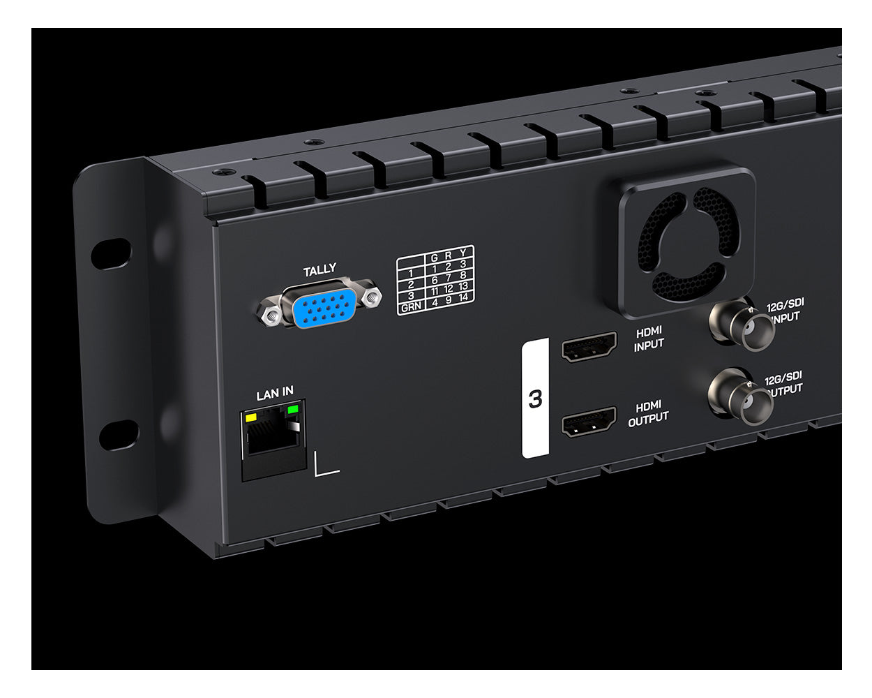 FeelWorld FRM501G Moniteur rack 2RU triple 5,5" 12G-SDI 4K