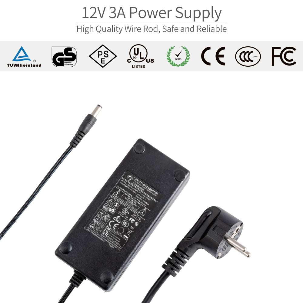 FeelWorld adaptateur secteur 12V 3A prise EU 36W
