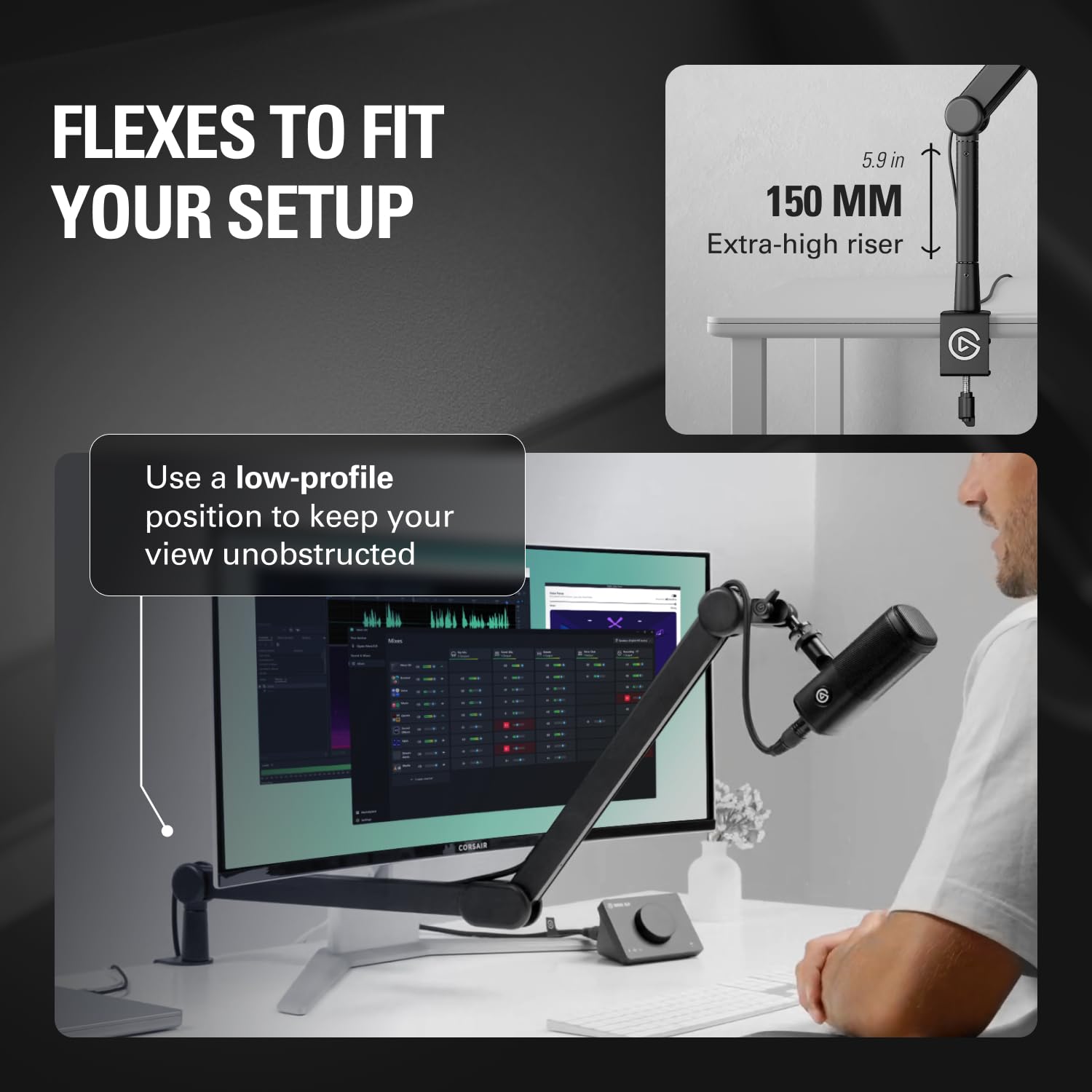 Elgato Wave Mic Arm MK.2 bras micro studio métal