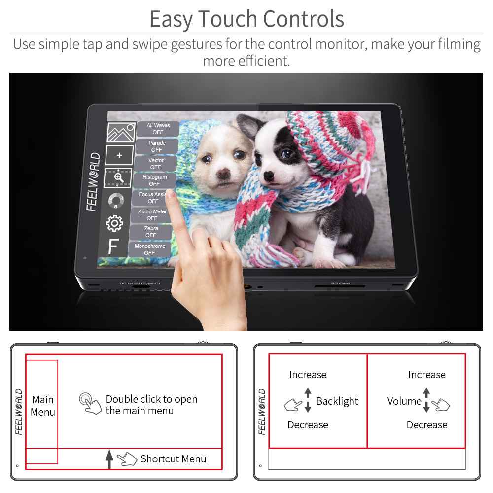 FeelWorld F7 PRO moniteur terrain 7 pouces tactile 4K + F750