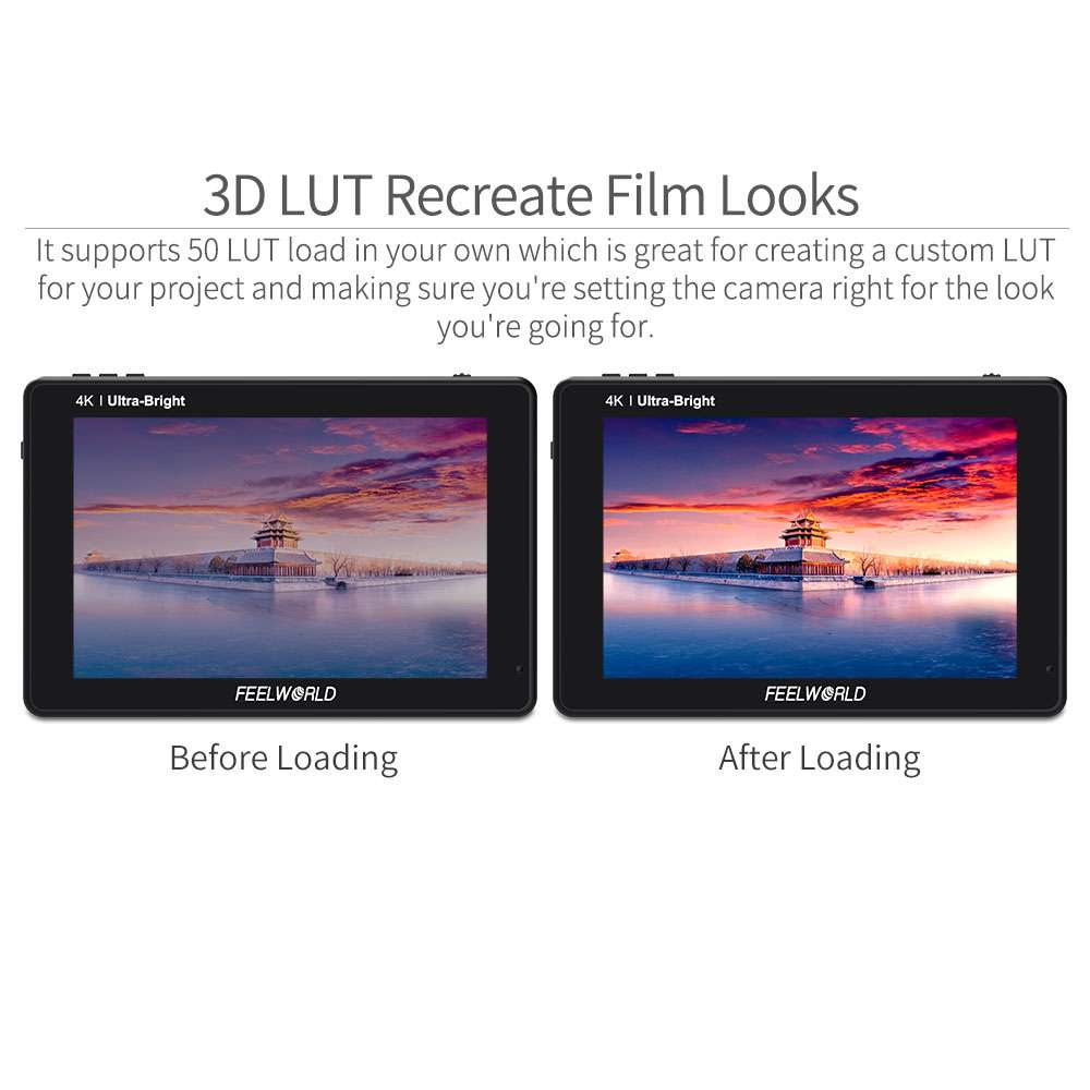 FeelWorld LUT7 moniteur terrain 7 pouces 2200 nits tactile + F750