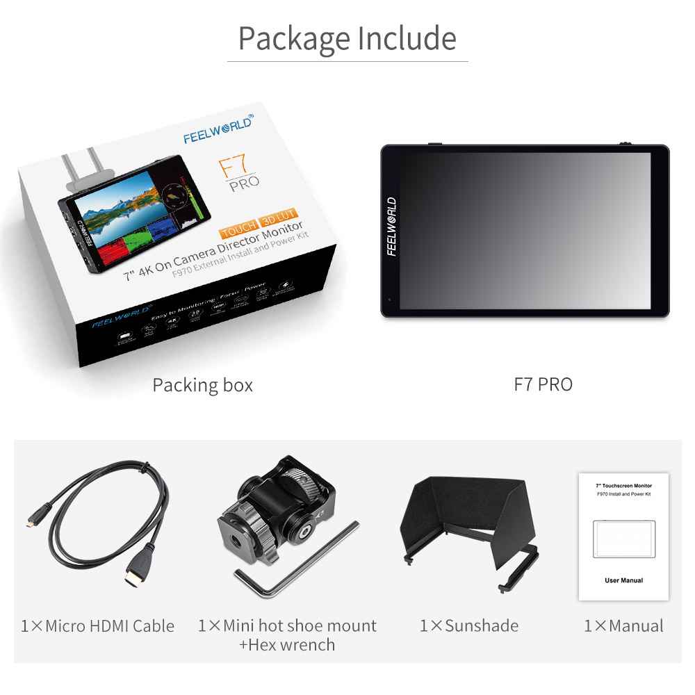 FeelWorld F7 PRO moniteur terrain 7 pouces tactile 4K + F750