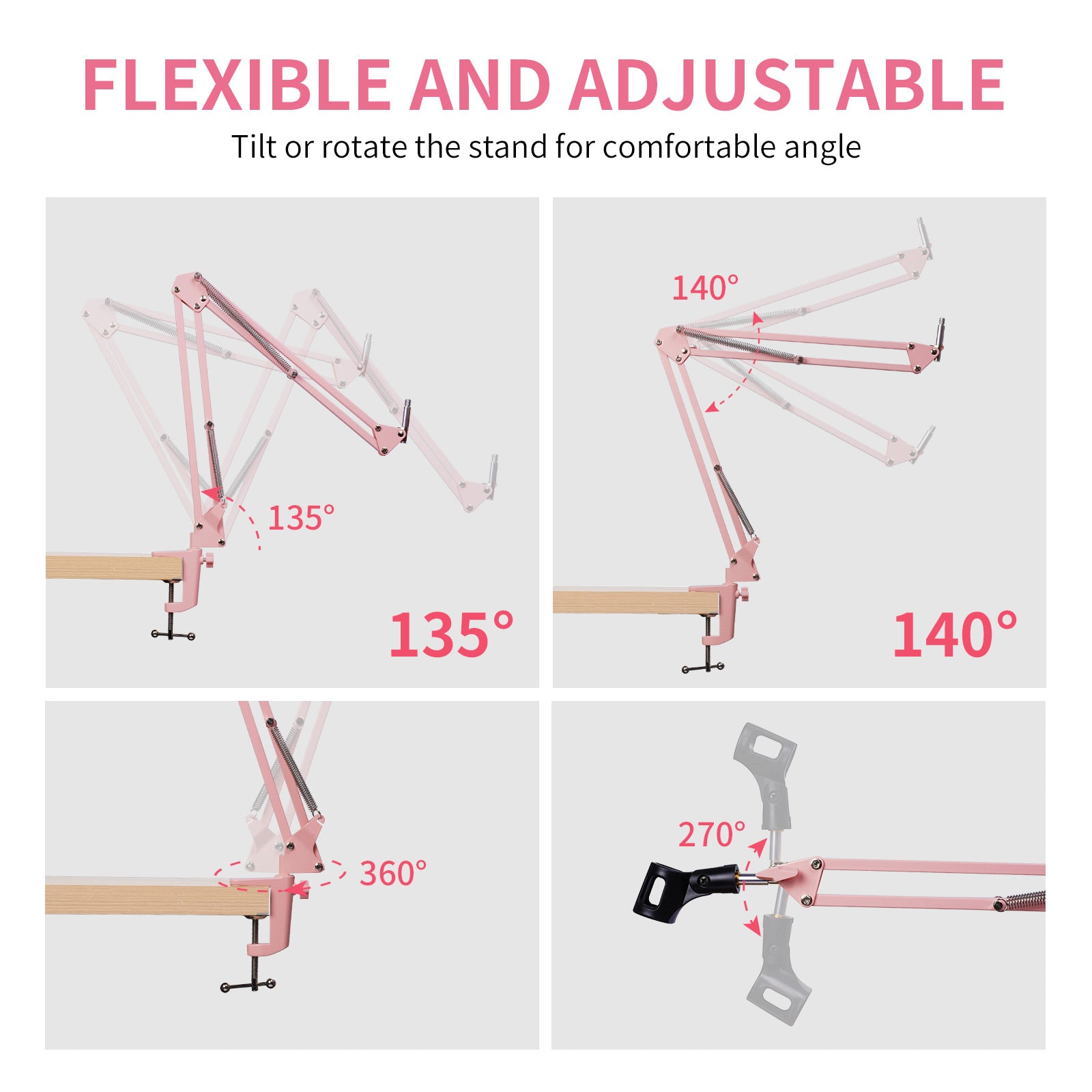 FeelWorld AMS1 bras micro rose pour PM1