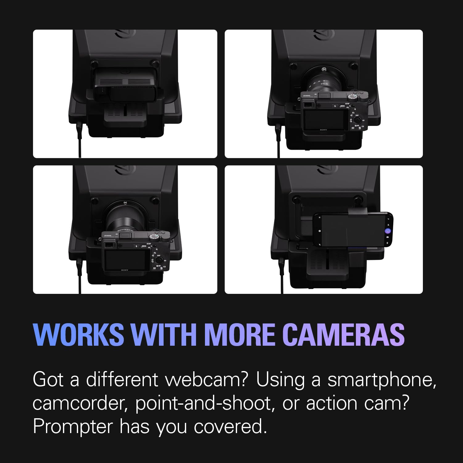 Elgato Prompter téléprompteur écran intégré streaming