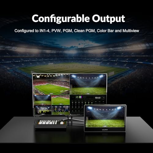 AvMatrix Shark H4 Mélangeur vidéo 4 HDMI streaming