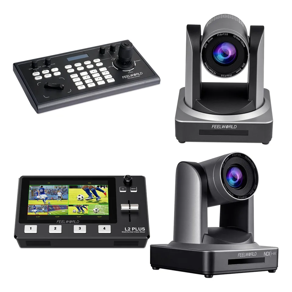 FeelWorld KBC10 + L2 Plus kit caméra PTZ switcher direct