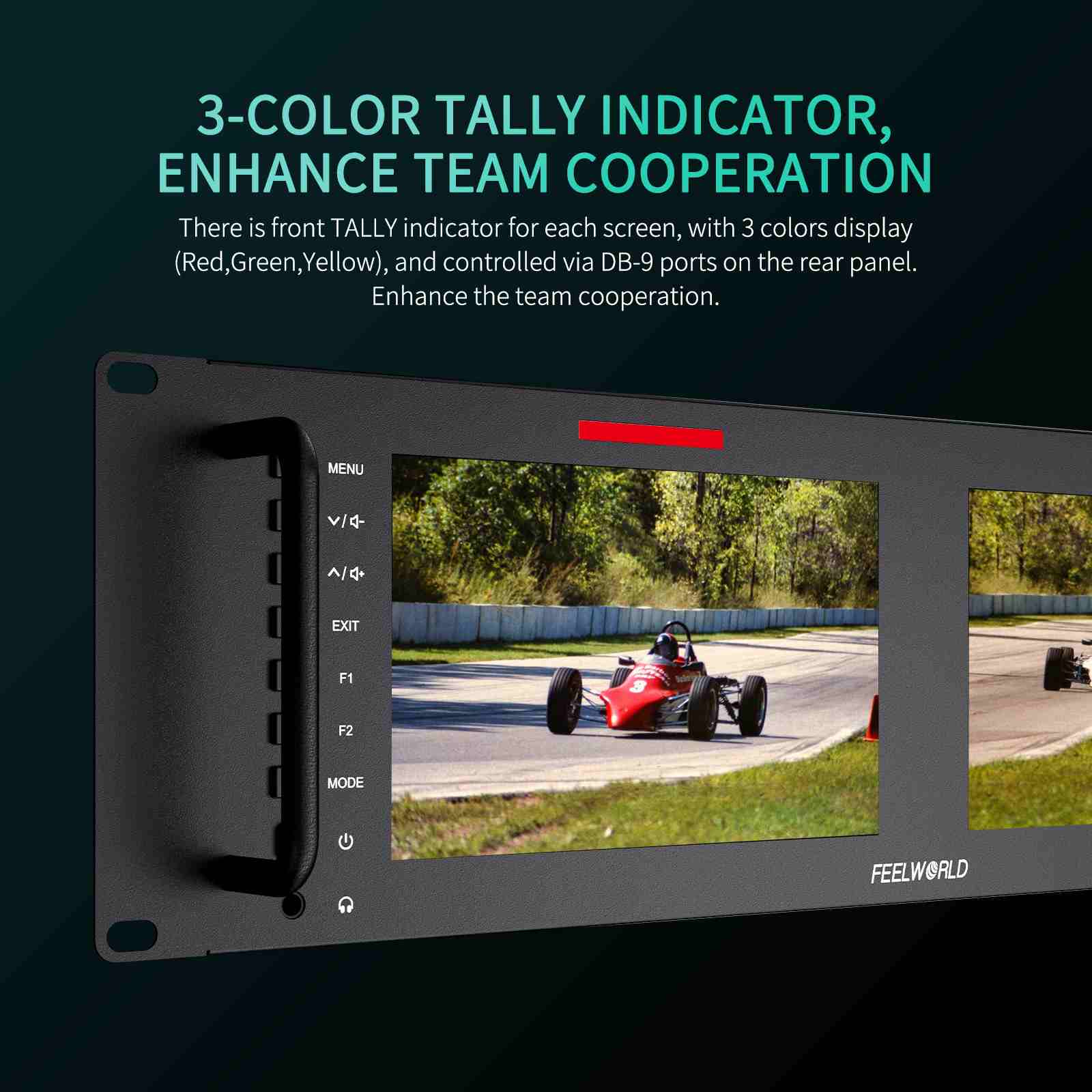FeelWorld D71 Plus moniteur rack double 7" 3RU SDI HDMI