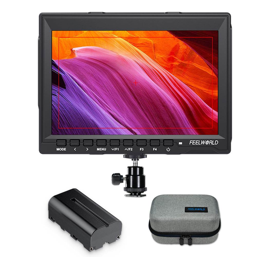 FeelWorld FW759 moniteur 7" HDMI 4K avec batterie F550 + sac