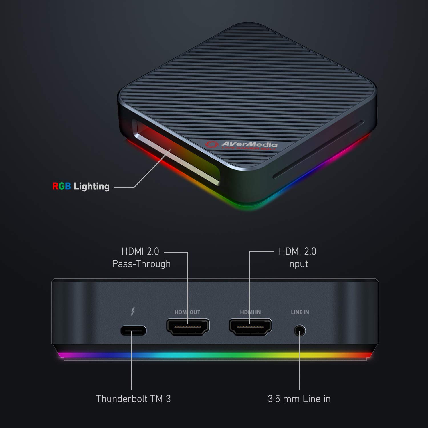 AVerMedia Live Gamer Bolt GC555 boîtier capture 4Kp60 HDR