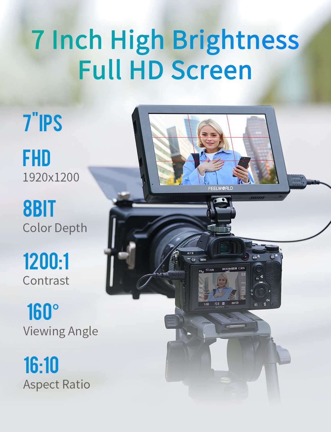 FeelWorld T7 PRO moniteur 7" 2000 nits HDMI aluminium