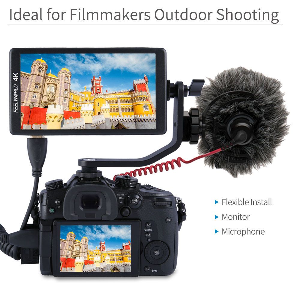 FeelWorld Tilt Arm Bras moniteur 5" F5 S55 FW568 1/4"
