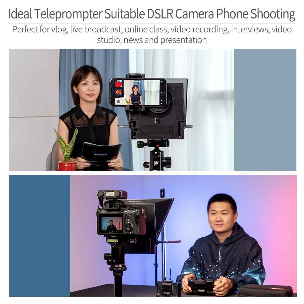 FeelWorld TP2A prompteur 8" tablette smartphone DSLR