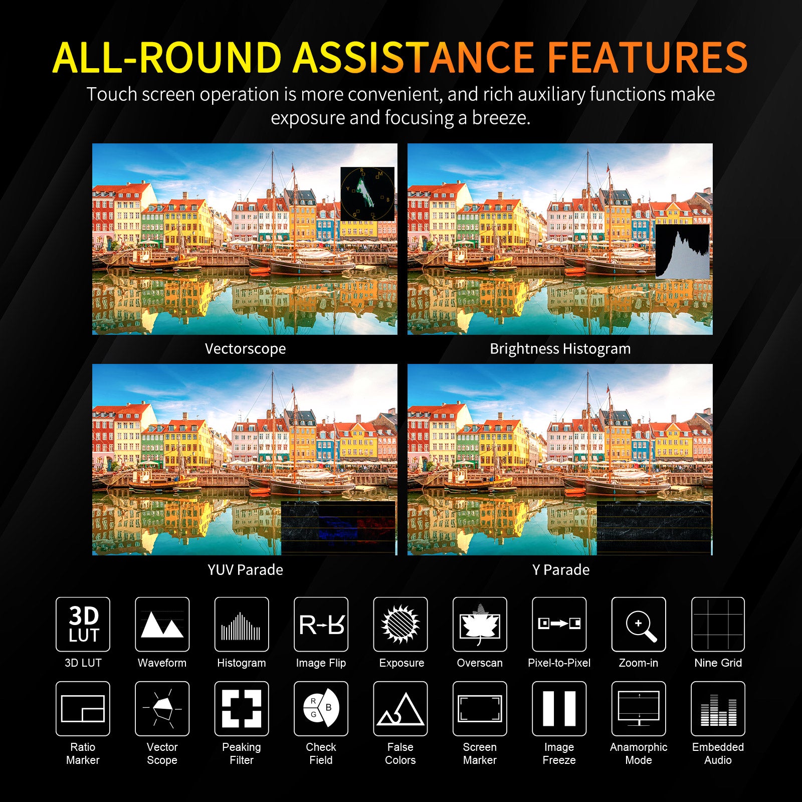 FeelWorld S7 Moniteur 7" 12G-SDI HDMI 1600nit tactile