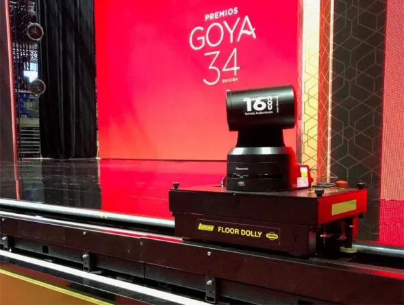 Tecnopoint Tuning Floor Dolly 250 dolly rail PTZ studio