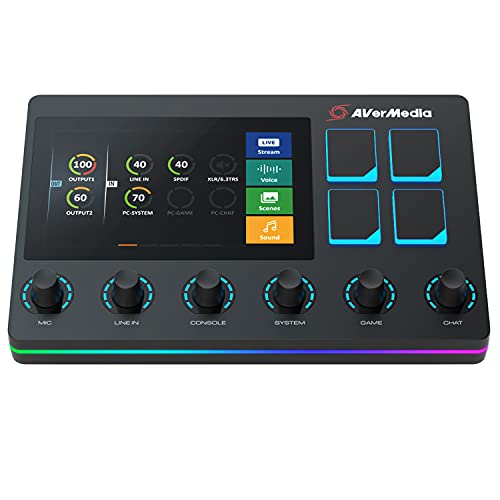 AVerMedia Live Streamer AX310 mixeur audio 6 voies tactile