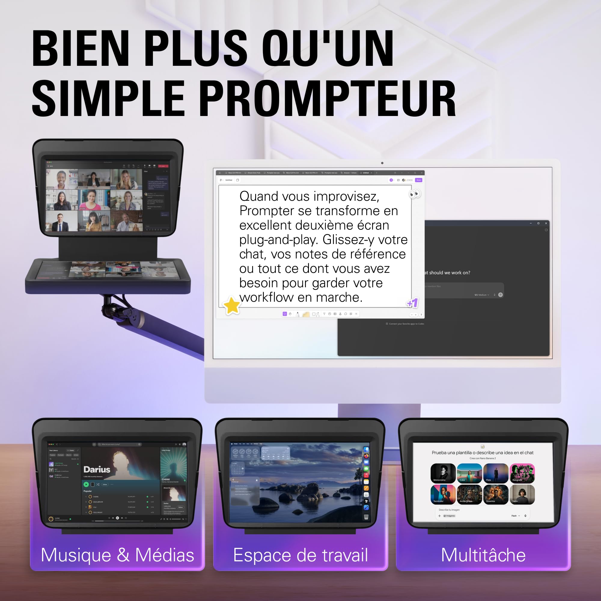Elgato Prompter téléprompteur écran 9 pouces USB-C