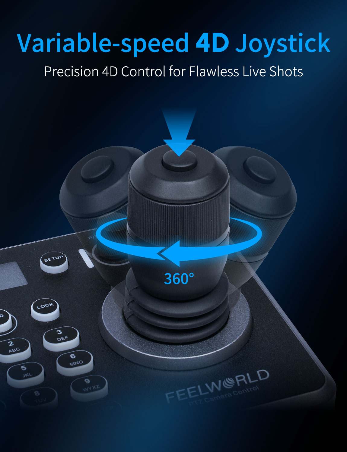 FeelWorld KBC20 Contrôleur PTZ Joystick 4D PoE