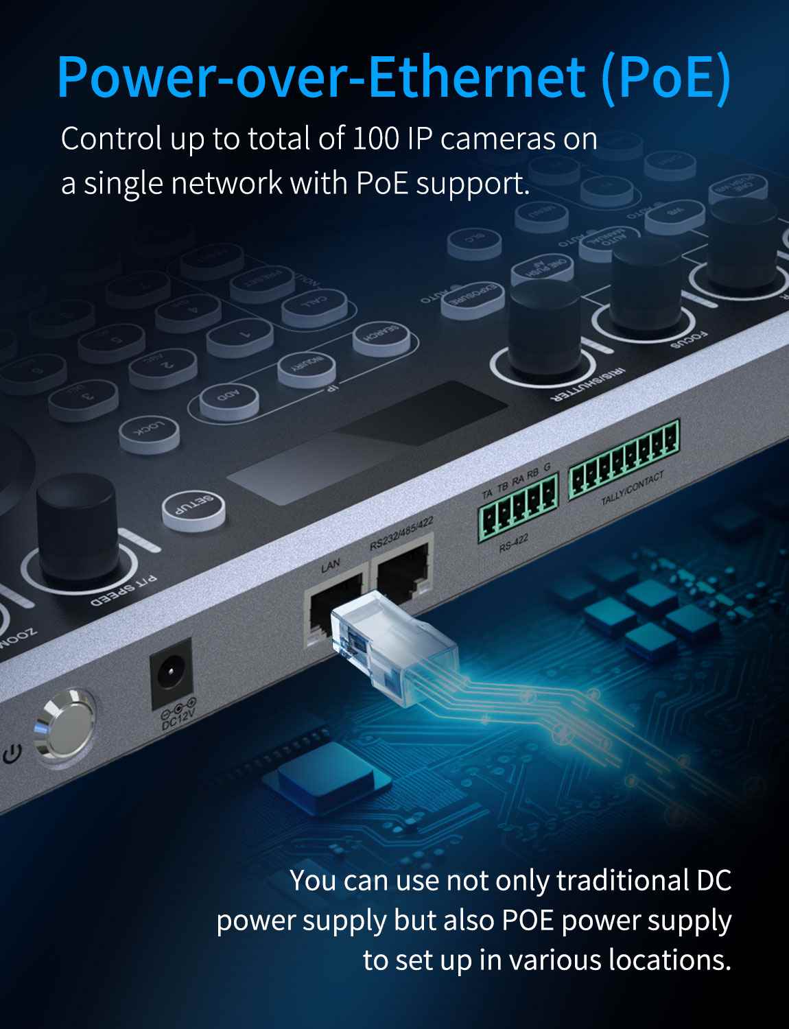FeelWorld KBC20 Contrôleur PTZ Joystick 4D PoE