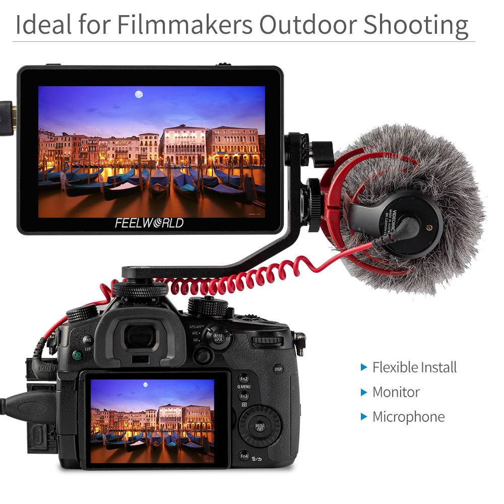 FeelWorld F6 PLUS bras articulé moniteur 5,5 pouces tilt