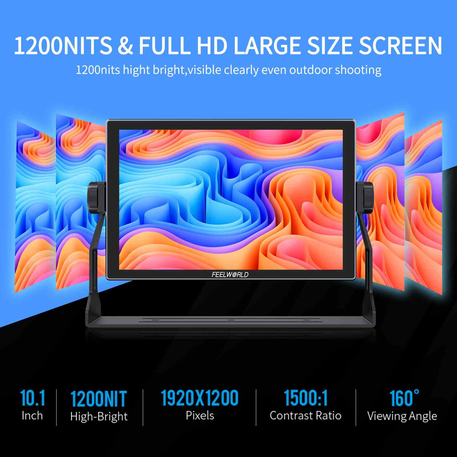 FeelWorld S10 moniteur 10,1 pouces 12G-SDI tactile 1200 nits